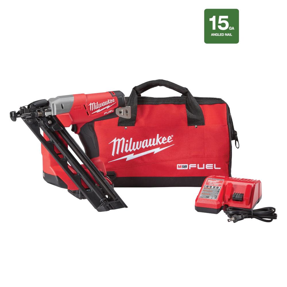 Milwaukee M18 FUEL 15 Gauge Finish Nailer Kit 2743-21CT from Milwaukee