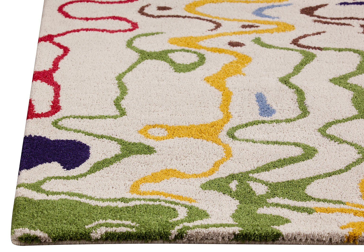 Spia Collection Hand Tufted Wool and Viscose Area Rug in Multi