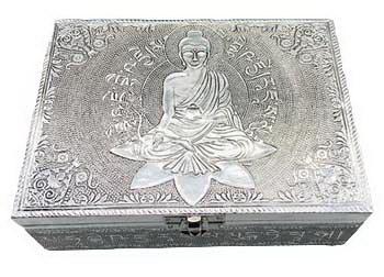 AzureGreen FBM027  5x7 metal Medicine Buddha