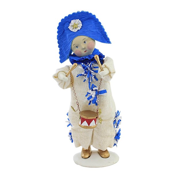 Dee Foust harvey Drew x27 s Drum One Figurine 10 5 Inches Patriotic Stars 81115 Polyresin Blue