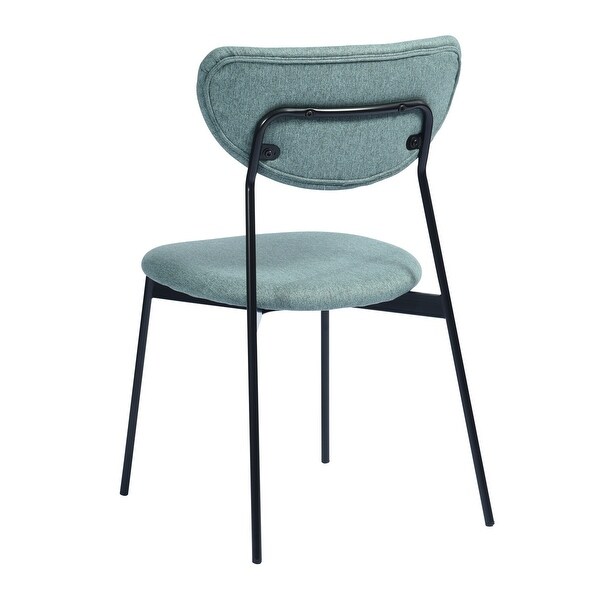 Modern Open Design Upholstered Dining Chair with Metal Frame and Plastic Foot-Cap for Kitchen，Living Room，Bedroom，cafe，Set of 2