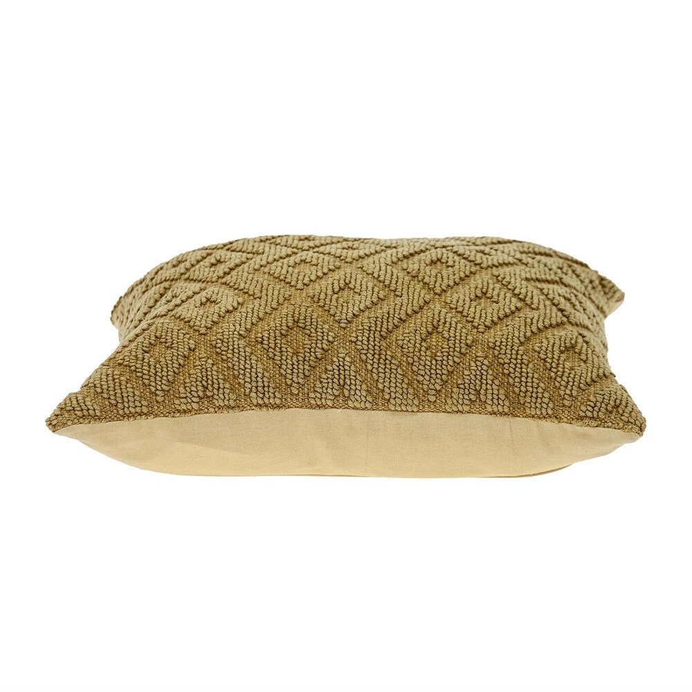 Parkland Collection Sorrel Transitional Mustard Yellow Throw Pillow