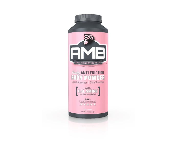 Anti Monkey Butt， Lady Anti-Friction Body Powder， 8 oz. Shaker