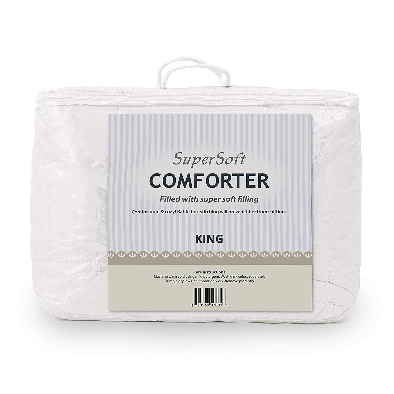 Mastertex Super Soft Comforter Quited Lightweight for All Seasons- King/White