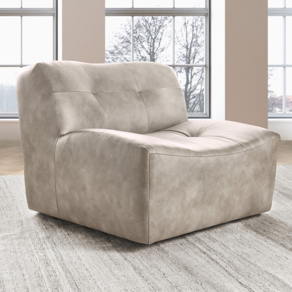 Gabriel Swivel Accent Chair Sand by Kosas Home   Contemporary   Armchairs And Accent Chairs   by Kosas  Houzz