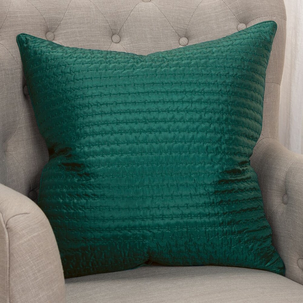 Solid Quilted Decorative Pillow or Pillow Cover