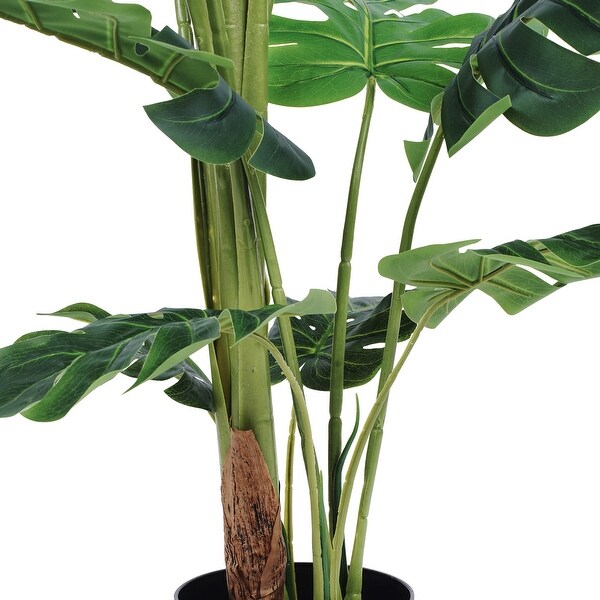 57 H Green Tropical Faux Foliage Decorative Potted Tree