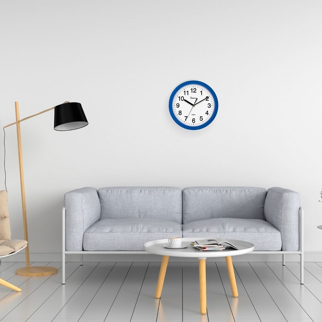 Quiet Movement Wall Clock Blue 2 pack