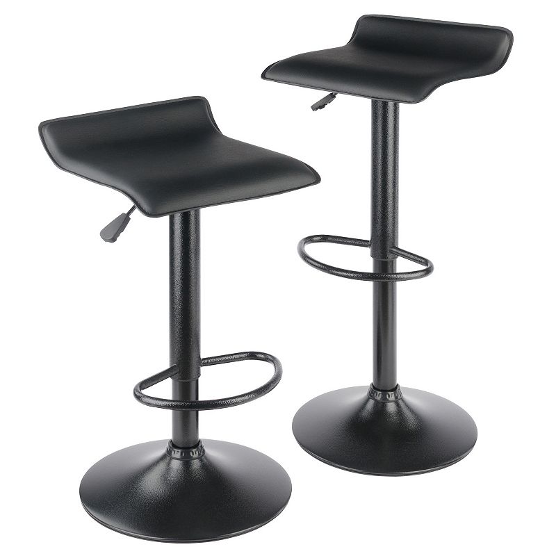 Winsome Square Pub Table and Adjustable Swivel Stool 3-piece Set