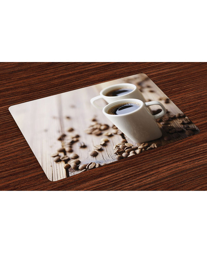 Ambesonne Coffee Place Mats Set of 4