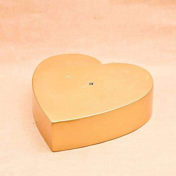 12 inch (30 cm) SML-013 Bonsai Heart Shaped Fiberglass Planter (Golden Color)