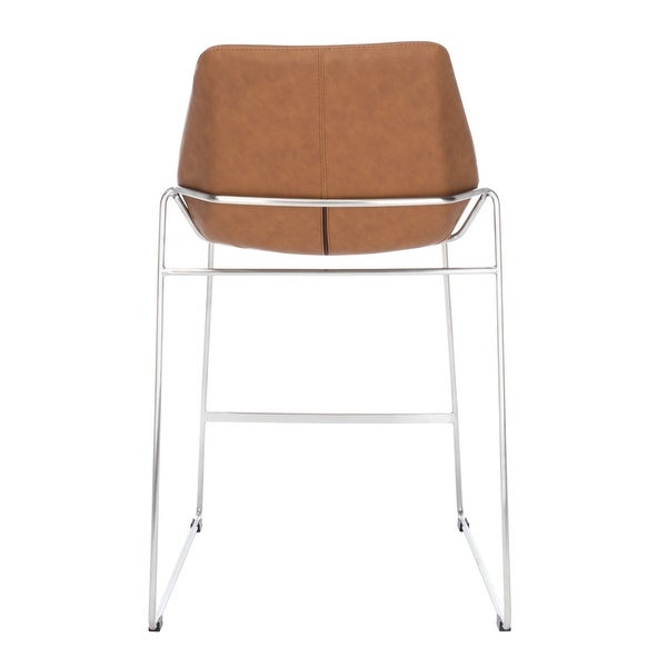 SAFAVIEH Alexis Mid-century Modern Faux Leather Counter Stool - 25