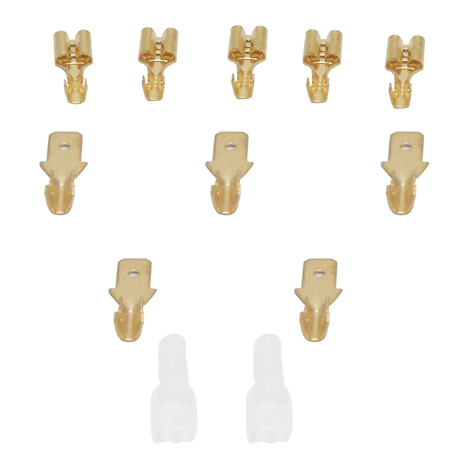 4.8mm Male Female Crimp Terminals Connector With Electrical Insulating Sleeves Accessory