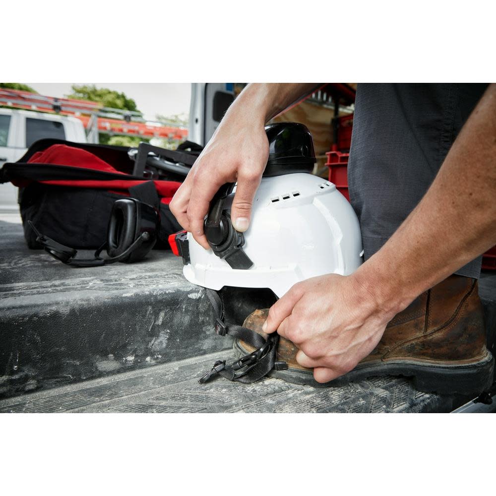 Milwaukee Gray Vented Helmet with BOLT Type 2 Class C