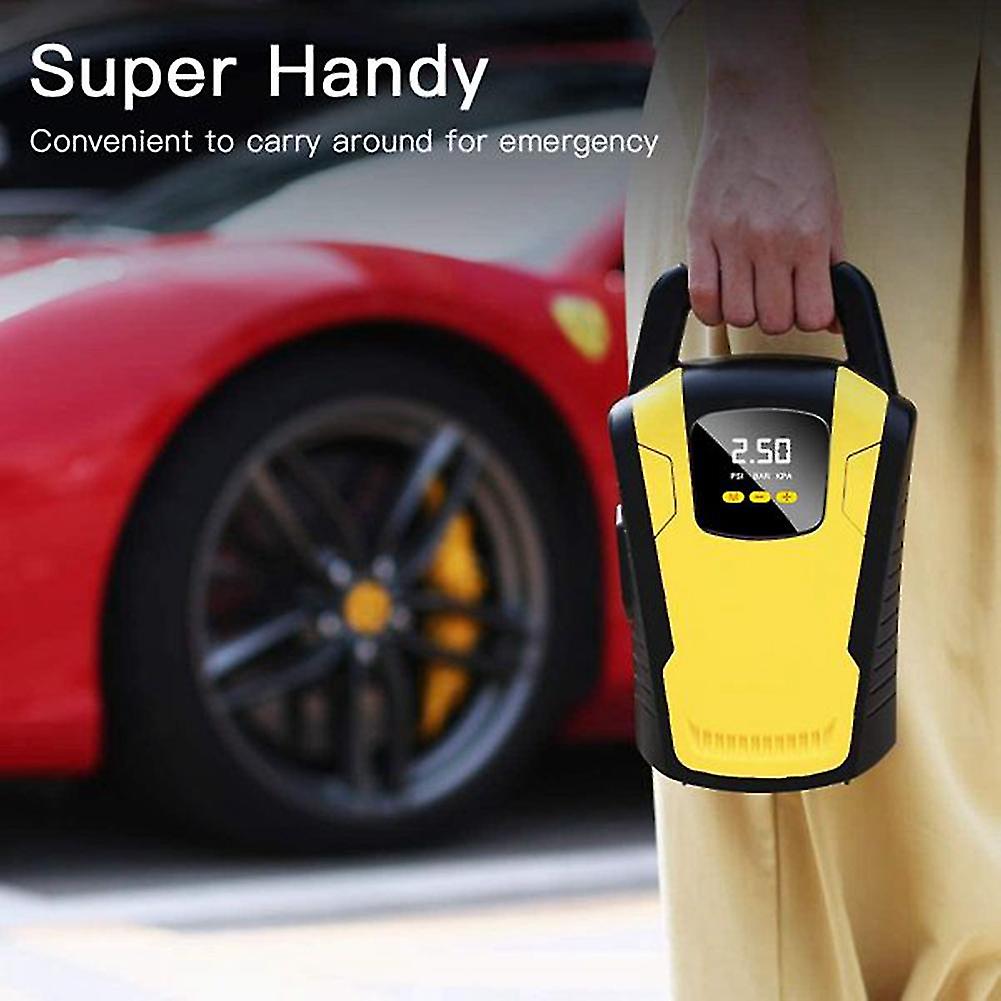 Portable Car Compressor 120w Tyre Digital Inflator 12v Auto Inflatable Pump Electric Tire Inflators