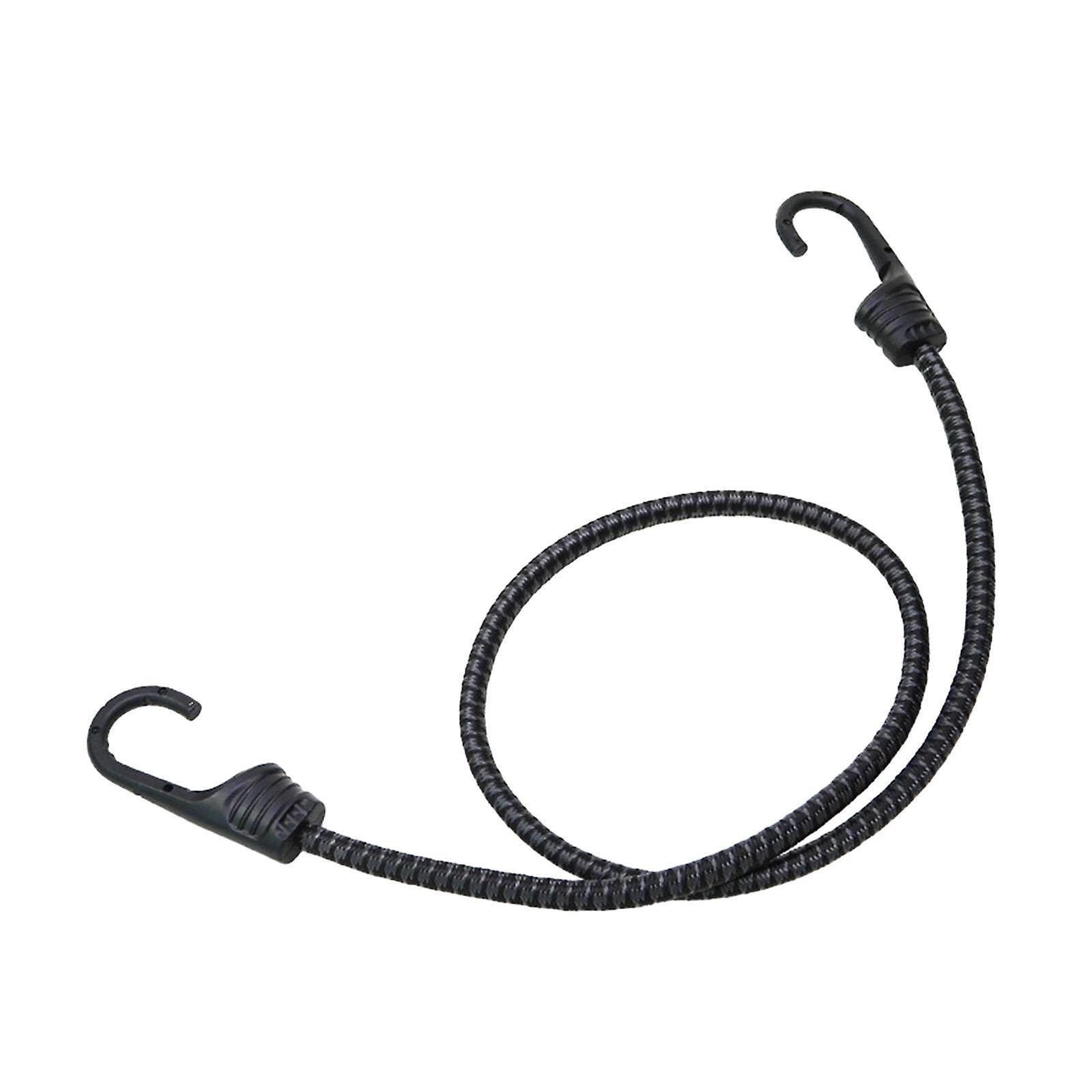 Bicycle Bungee Cord With Hooks Elastic Band Strap For Cycling Biking Outdoor Black Gray 90cm