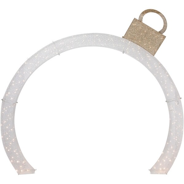 LED Twinkling Ornament Arch Commercial Christmas Display 10' White