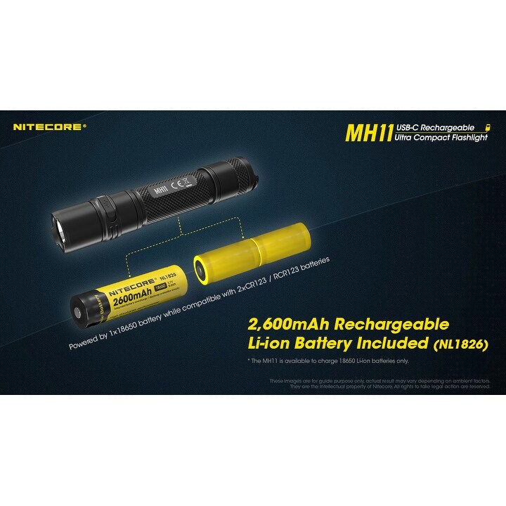 NITECORE MH11 1000 Lumen USB C Rechargeable Flashlight