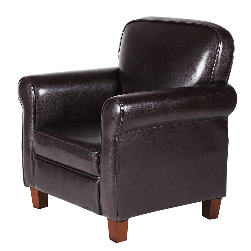 Kids HomePop Faux Leather Arm Chair