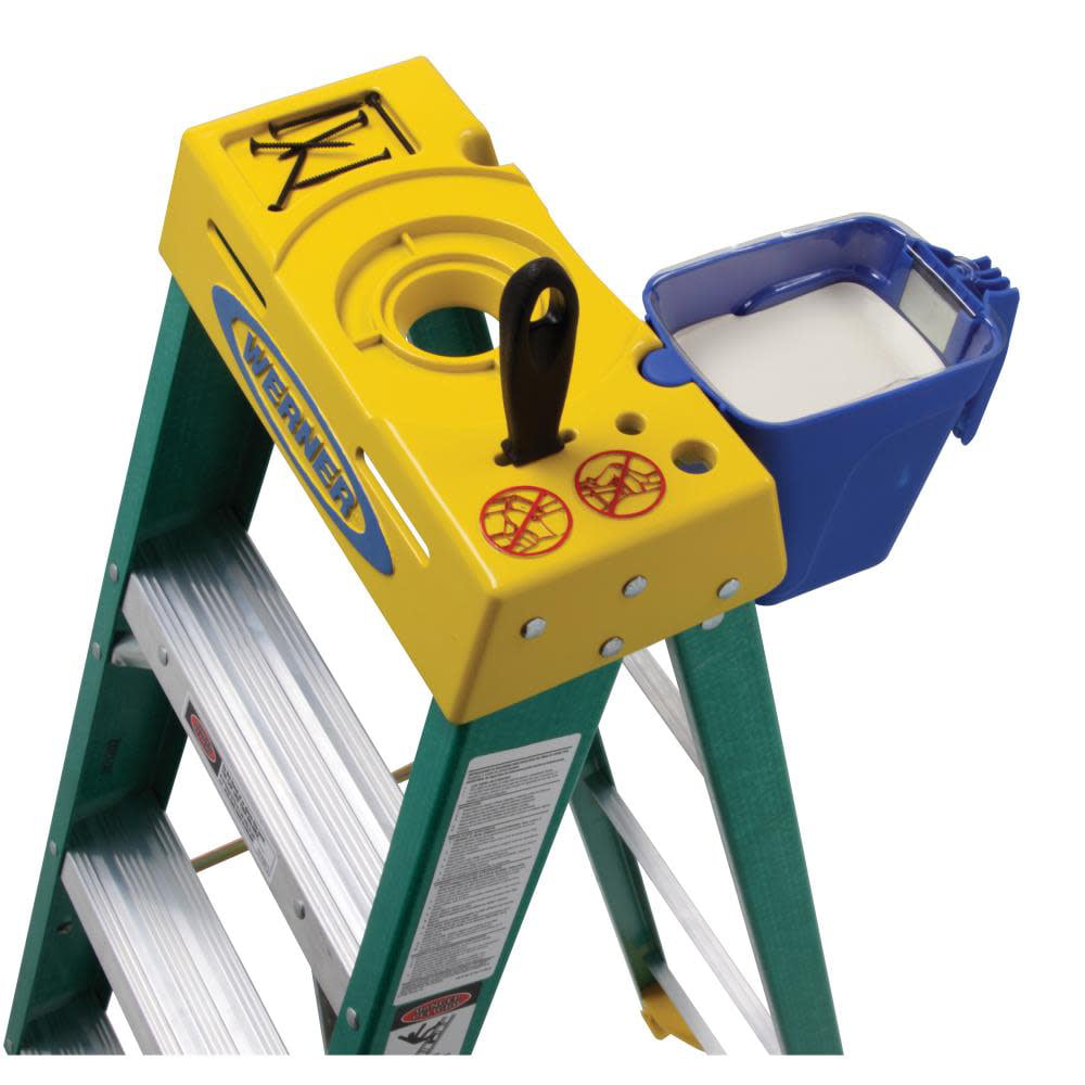 Werner 5906 6' Fiberglass Step Ladder with Yellow Top 22lb. Load Capacity Type II Duty Rankings