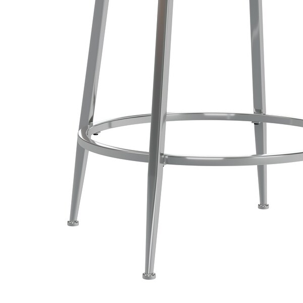 Hillsdale Furniture Baltimore Metal and Upholstered Swivel Stool， Chrome