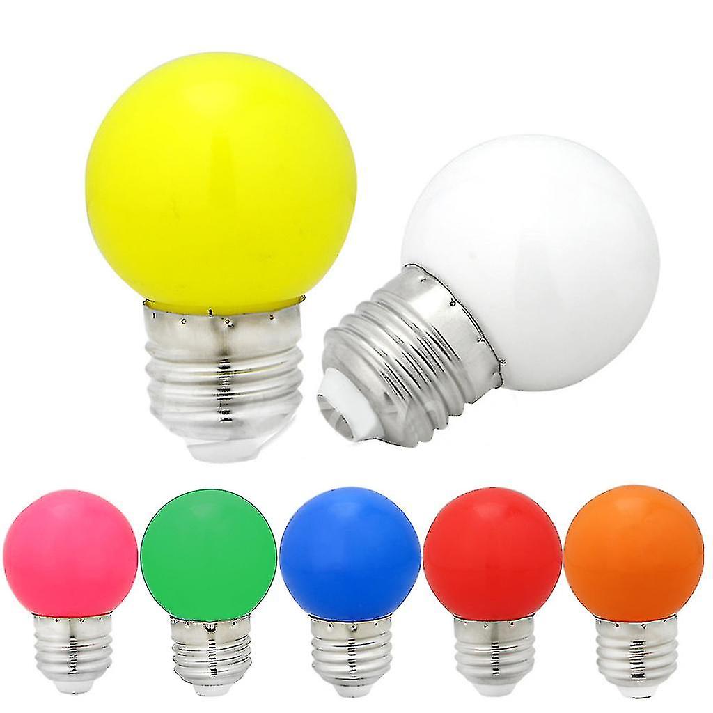 1w E27 Mini Led Golf Ball Bulb Globe Light In Blue， Red， Green， Yellow，white