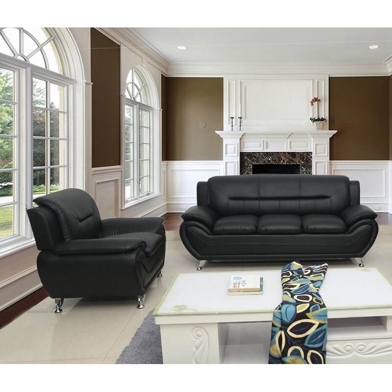 Michael Segura Modern Upholstered Sofa and Chair Living Room Set