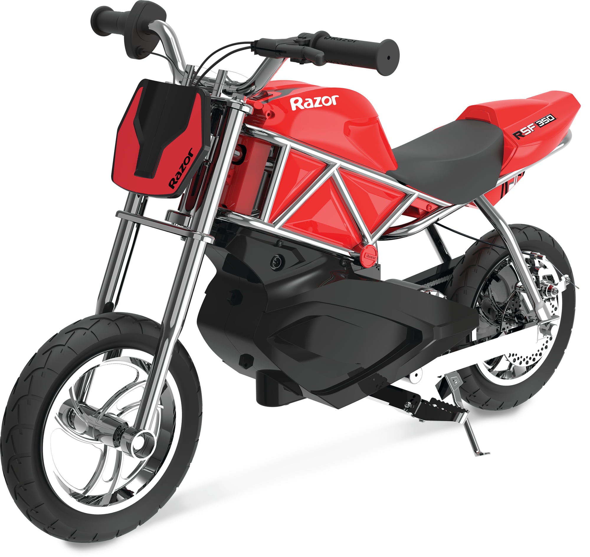 Razor RSF350 Mini Electric Motor Bike - Black/Red, up to 14 mph, 10" Pneumatic Tires, 24V Powered Ride-On for Ages 13+, Unisex