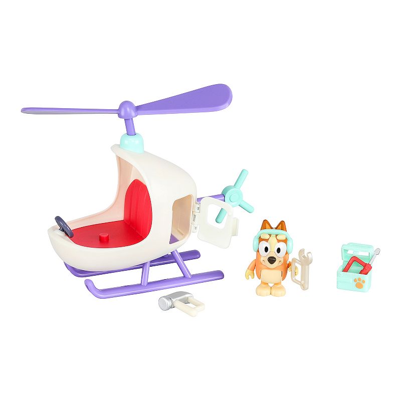 Bluey Series 9 Beach Helicopter and Bingo Figure Set