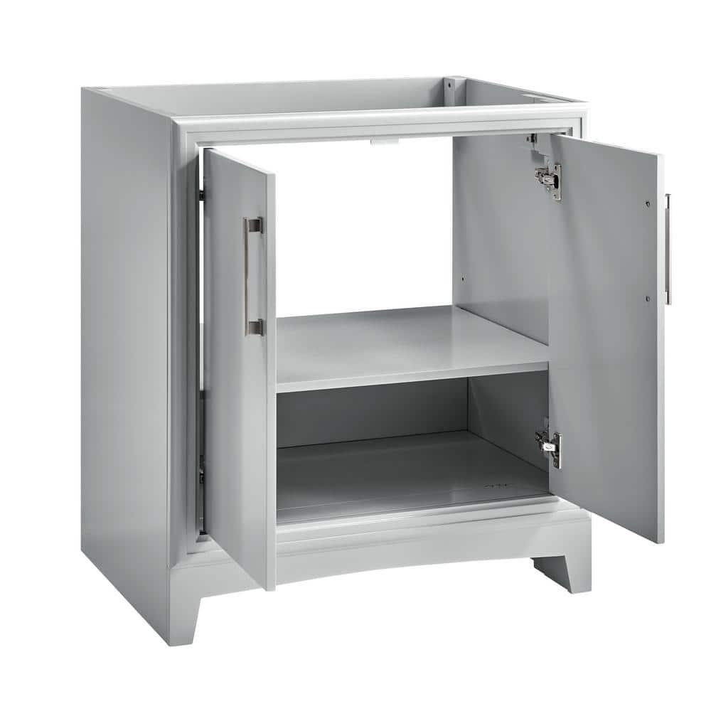 Glacier Bay Hillcroft 30 in W x 215 in D x 34 in Bath Vanity Cabinet without Top in Light Gray