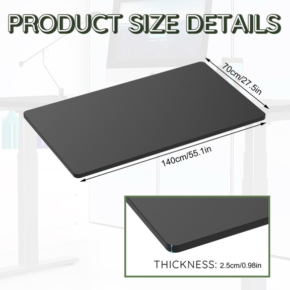 Tabletop Black 55inch(L) W141190033