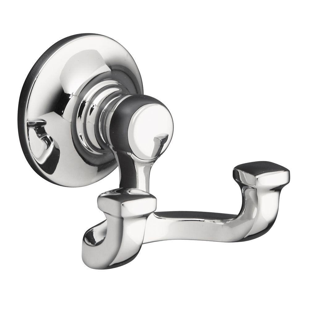 KOHLER Bancroft Double Robe Hook in Polished Chrome K-11414-CP