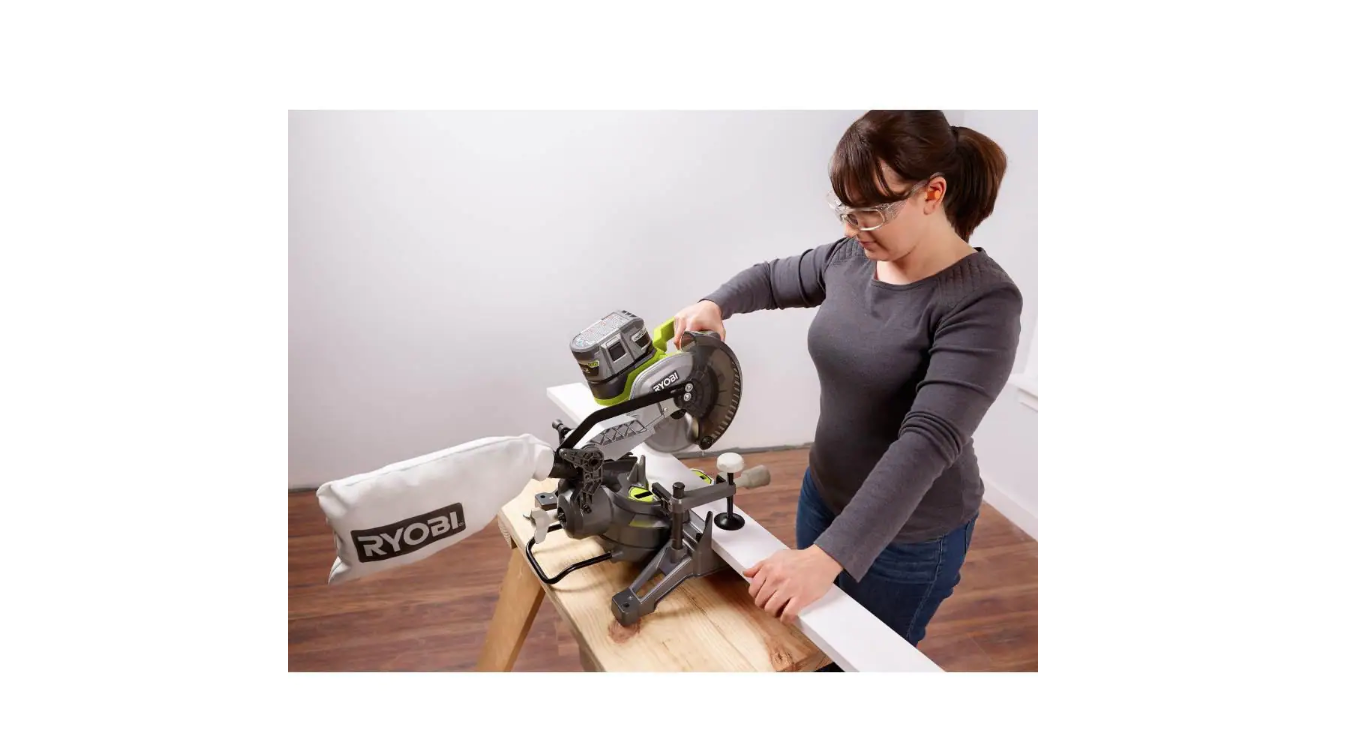 RYOBI P553-P5231 ONE+ 18V Lithium-Ion Cordless 7-1/4 in. Compound Miter Saw and Orbital Jig Saw (Tools Only)