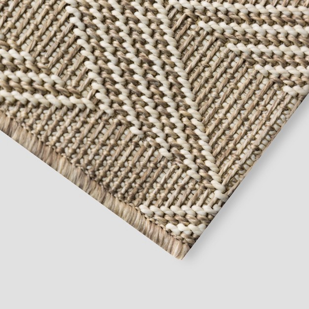 Shifted Chevron Outdoor Rug