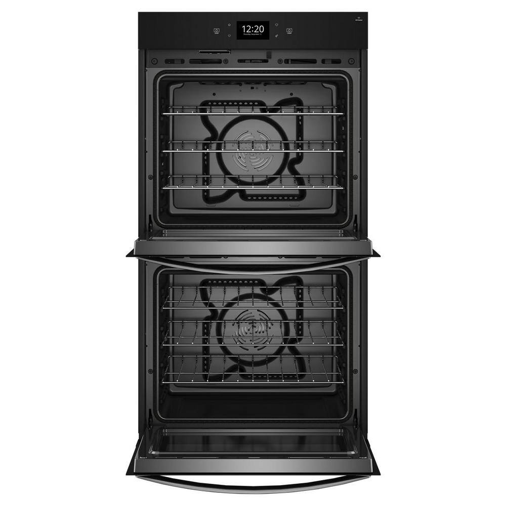 Whirlpool 27 in. Double Electric Wall Oven with True Convection Self-Cleaning in Fingerprint Resistant Stainless Steel WOED7027PZ