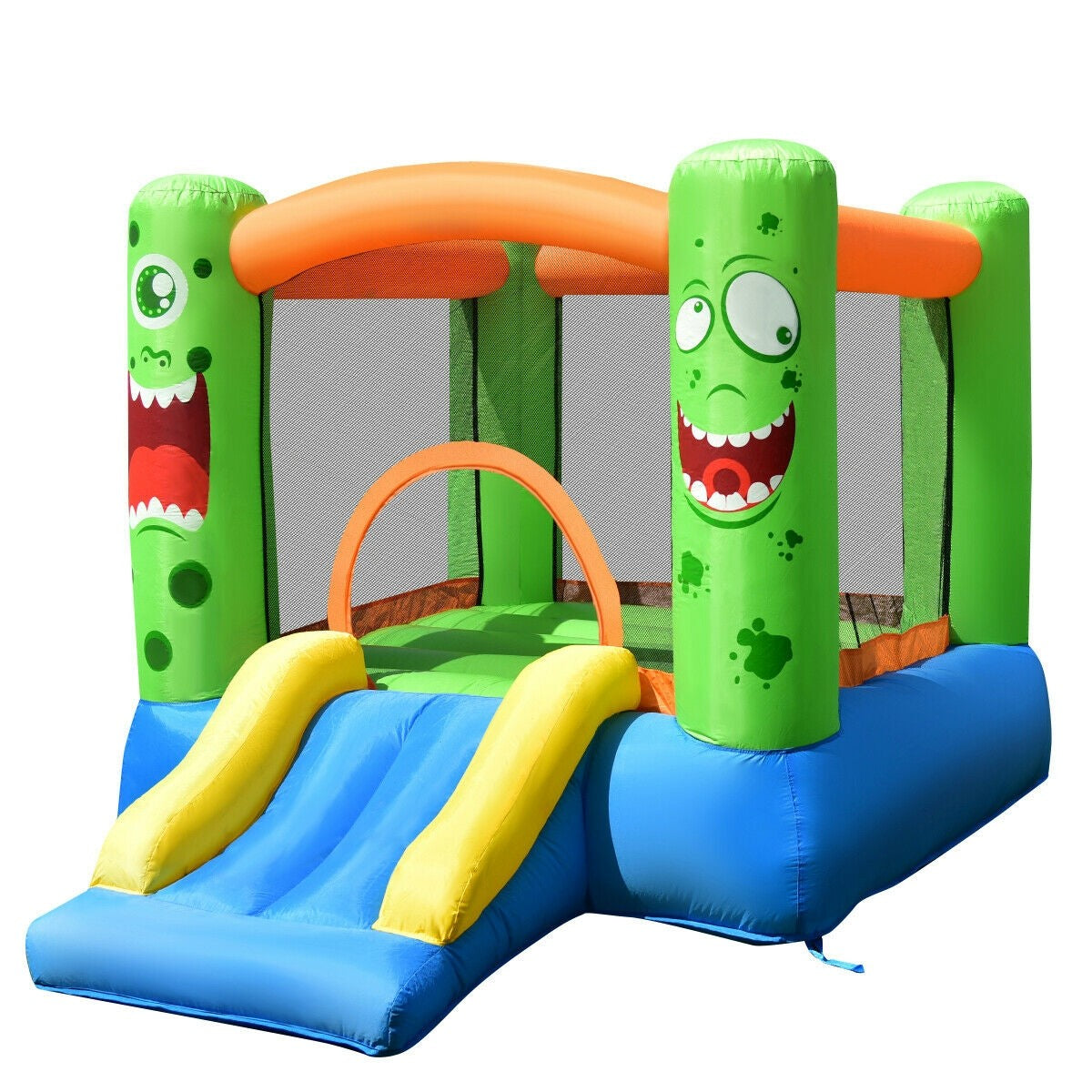 Inflatable Bounce House, Castle Jump and Slide Bouncer with Oxford Mesh Wall