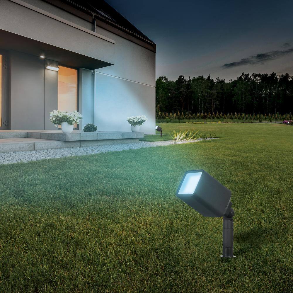 Feit Electric 12-Volt 12-Watt LED Color and Tunable White Smart Home Wi-Fi Connected Wireless Landscape Light No Hub Required (4-Pack) LVLANDSCAPERGBWAG4