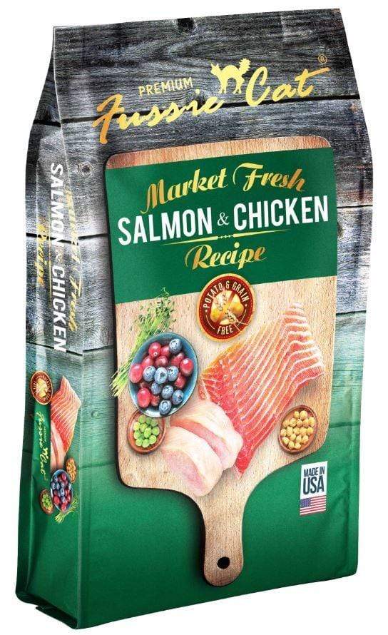 Fussie Cat Market Fresh Grain Free Salmon and Chicken Recipe Dry Cat Foo