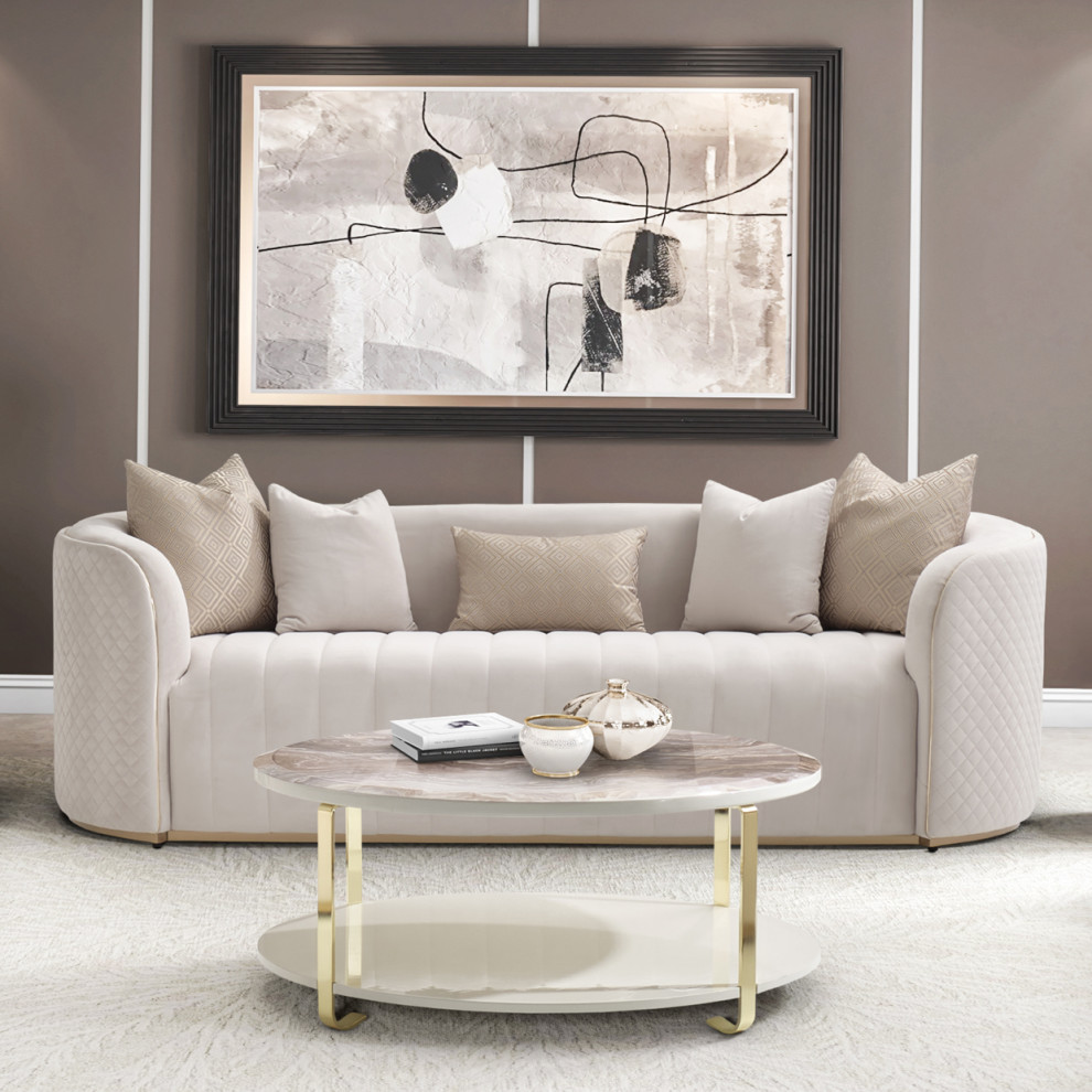 Ariana Cocktail Table  Gold   Contemporary   Coffee Tables   by Michael Amini  Houzz