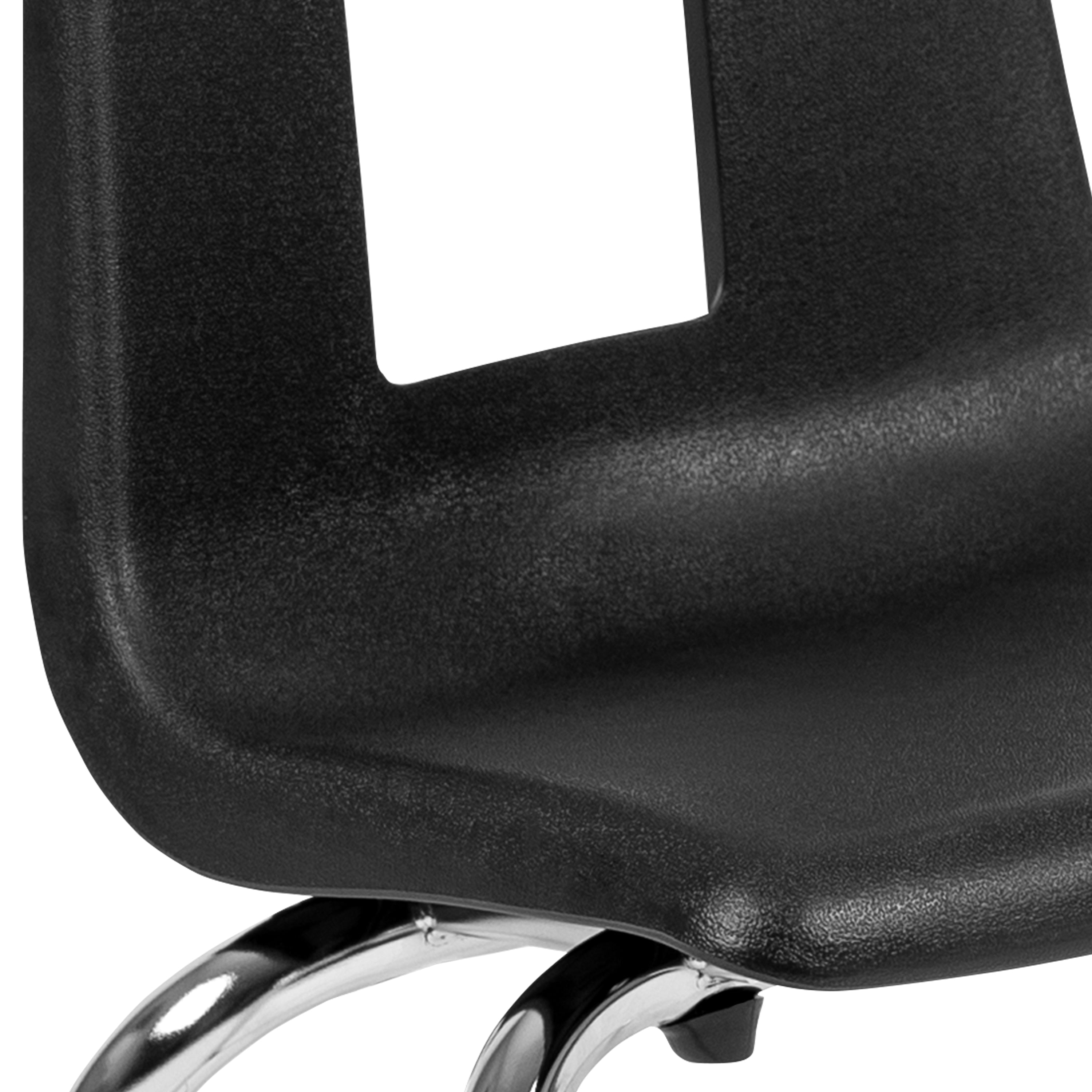 BizChair Black Student Stack School Chair - 14-inch