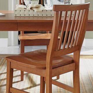 HOMESTYLES Arts and Crafts Cottage Oak Dining Chair (Set of 2) 5180-802