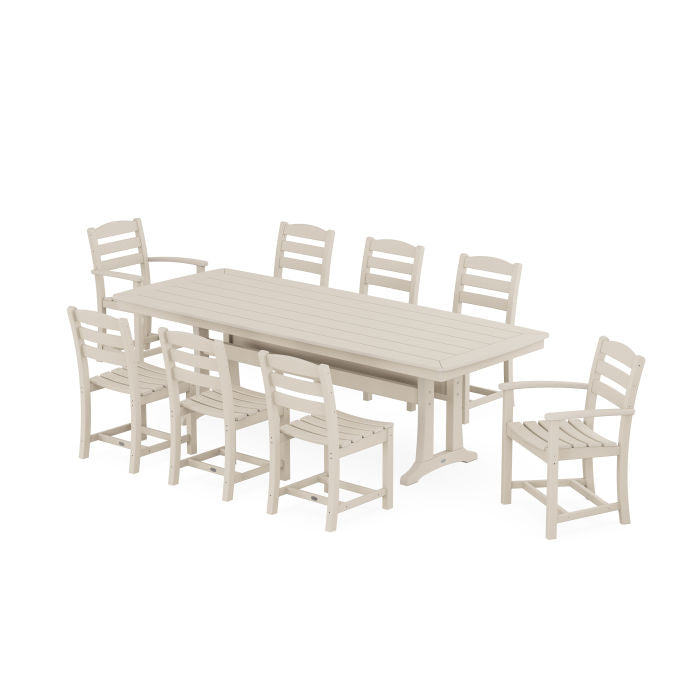 Polywood La Casa Café 9-Piece Dining Set with Trestle Legs PWS1490-1