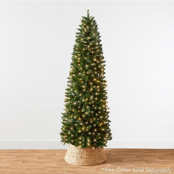 Prelit Spruce Pencil Christmas Tree w/ Incandescent Lights