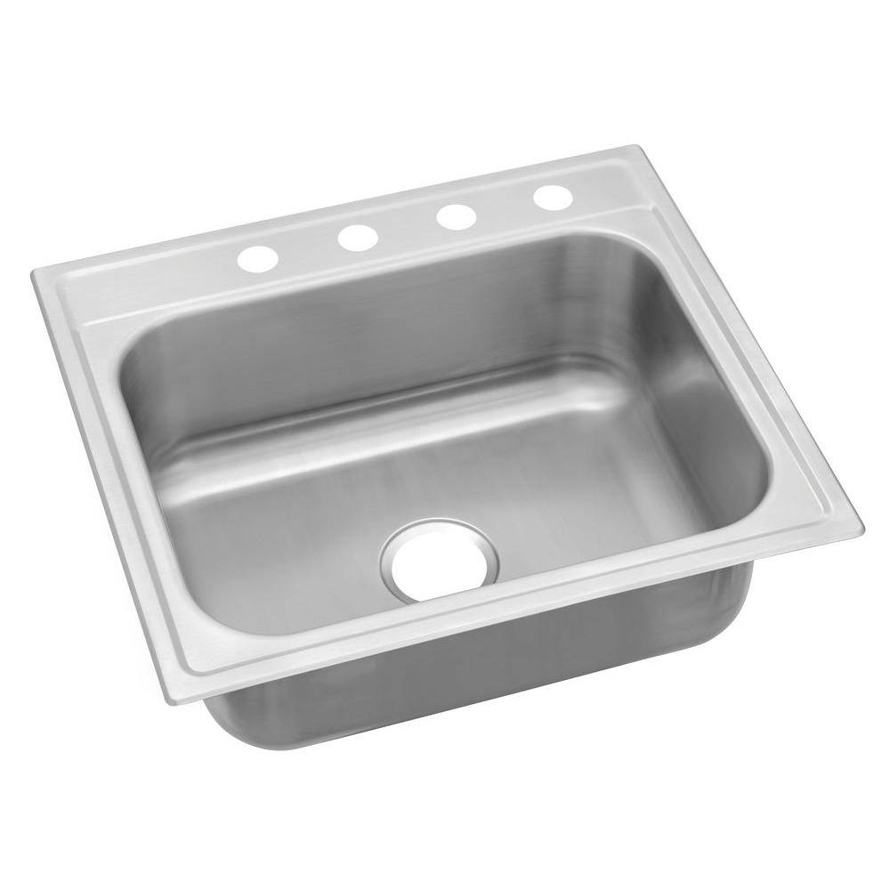 Elkay Pergola 25 in. Drop in Single Bowl Drop in 20 Gauge Stainless Steel Kitchen Sink HDSB252294