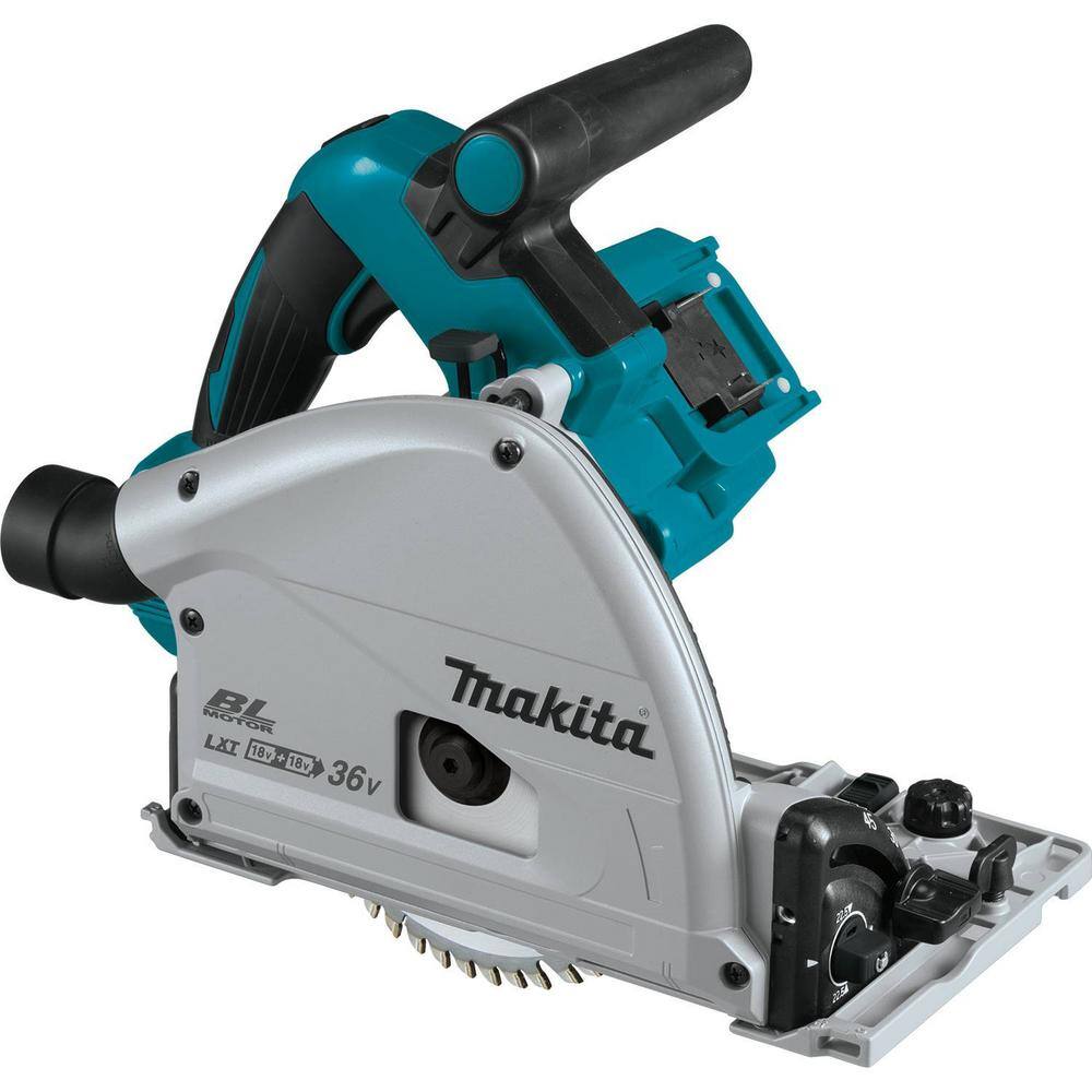 Makita 18V X2 LXT Lithium-Ion (36V) Brushless Cordless 6-12 in. Plunge Circular Saw (Tool Only) with 55T Carbide Blade XPS01Z