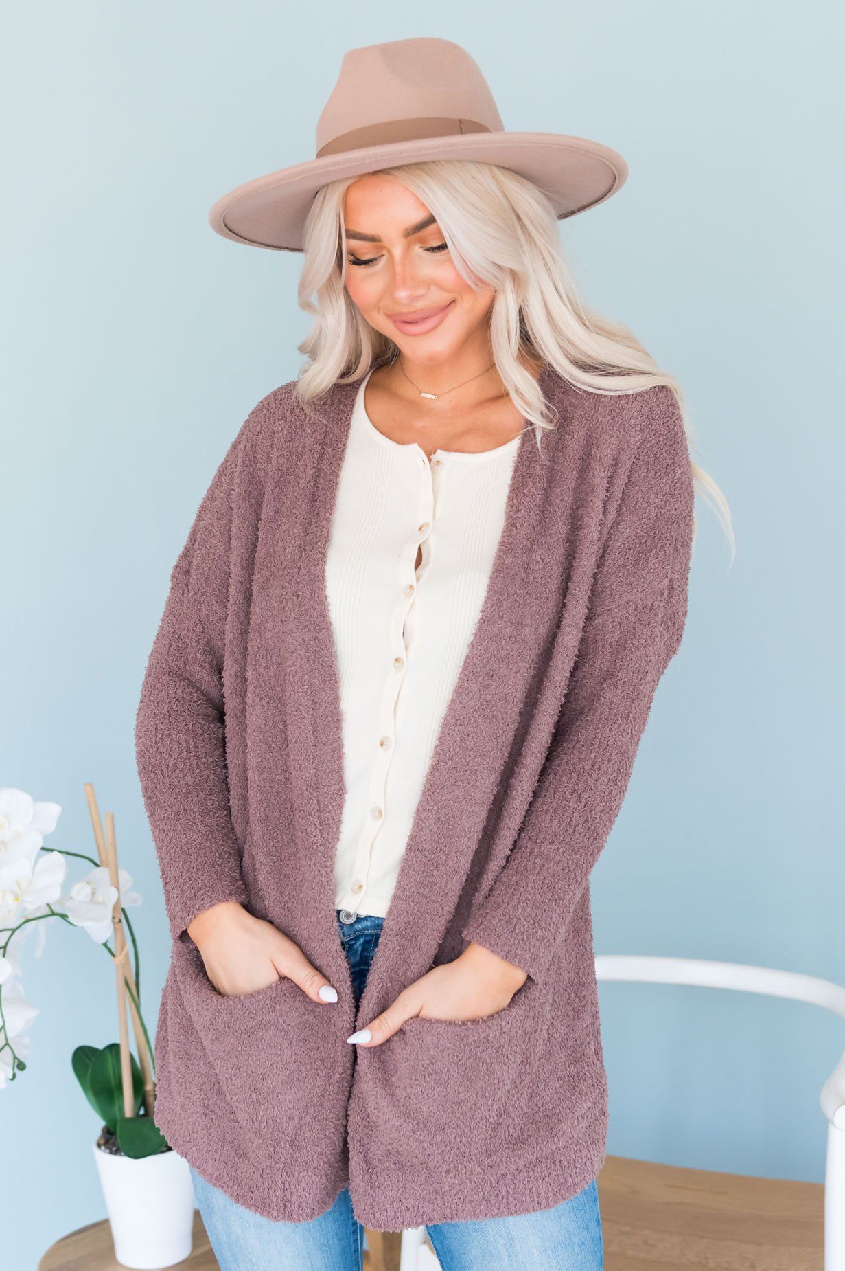 Warm & Fuzzy Modest Cardigan