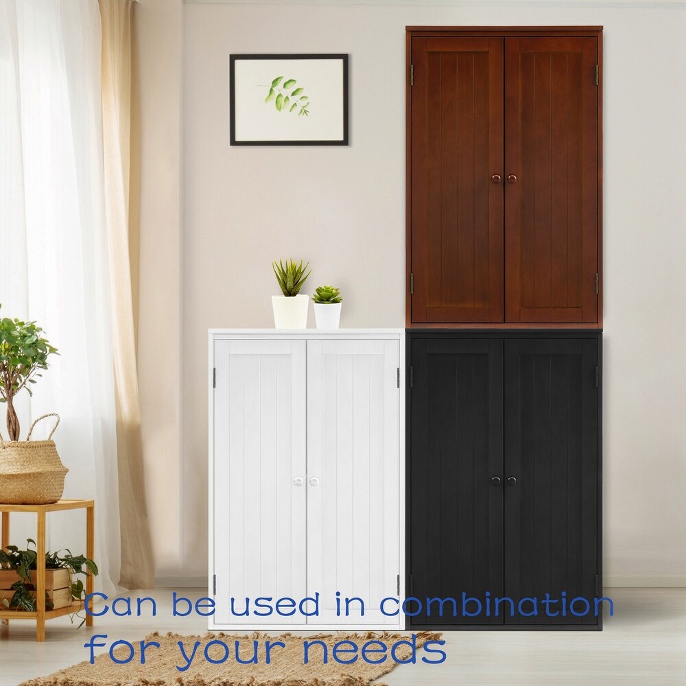 Freestanding Wooden Floor Cabinet with Double Door