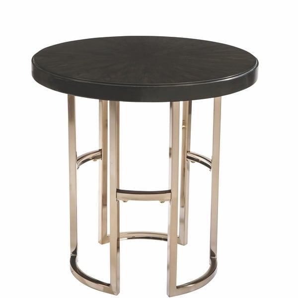 Contemporary Modern Elegant Rose Gold Base Coffee and Side Table