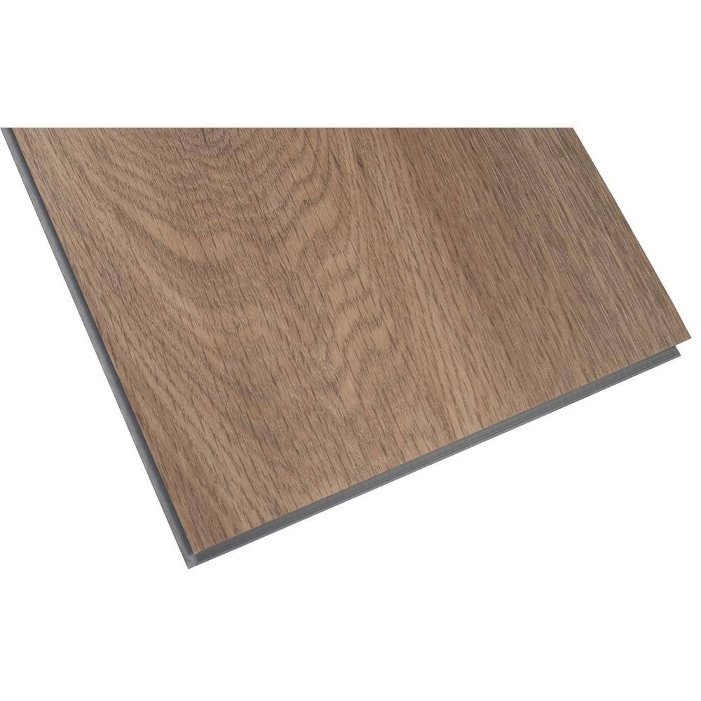 TrafficMaster Edwards Oak 6 MIL x 6 in. W x 36 in. L Click Lock Waterproof Luxury Vinyl Plank Flooring (24 sqftcase) VTRHDDEVOAK6X36