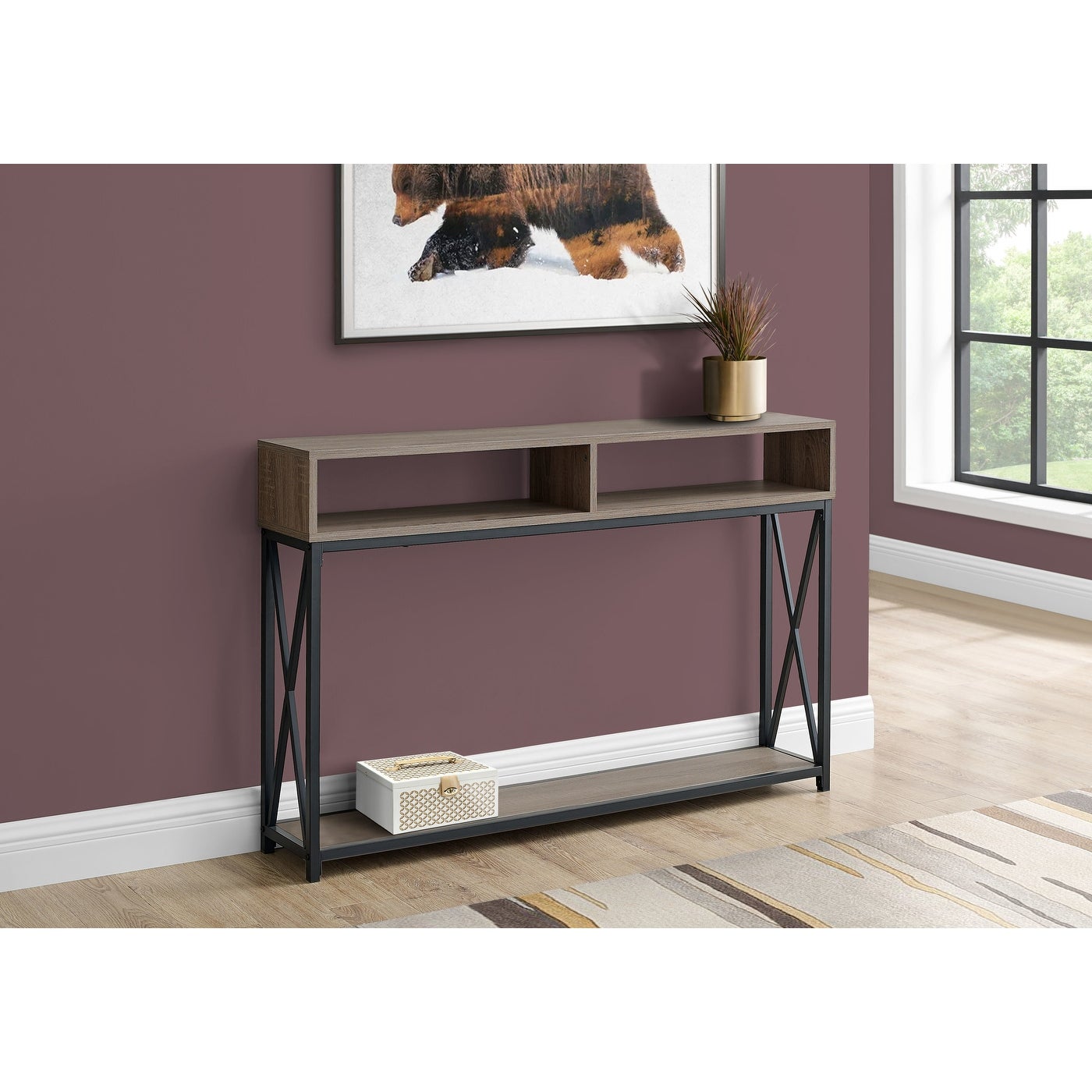 Taupe 48-inch Finish Console Accent Table